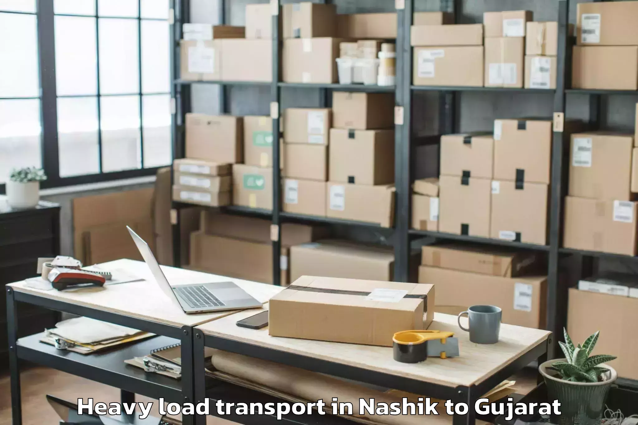 Efficient Nashik to Keshod Airport Ixk Heavy Load Transport